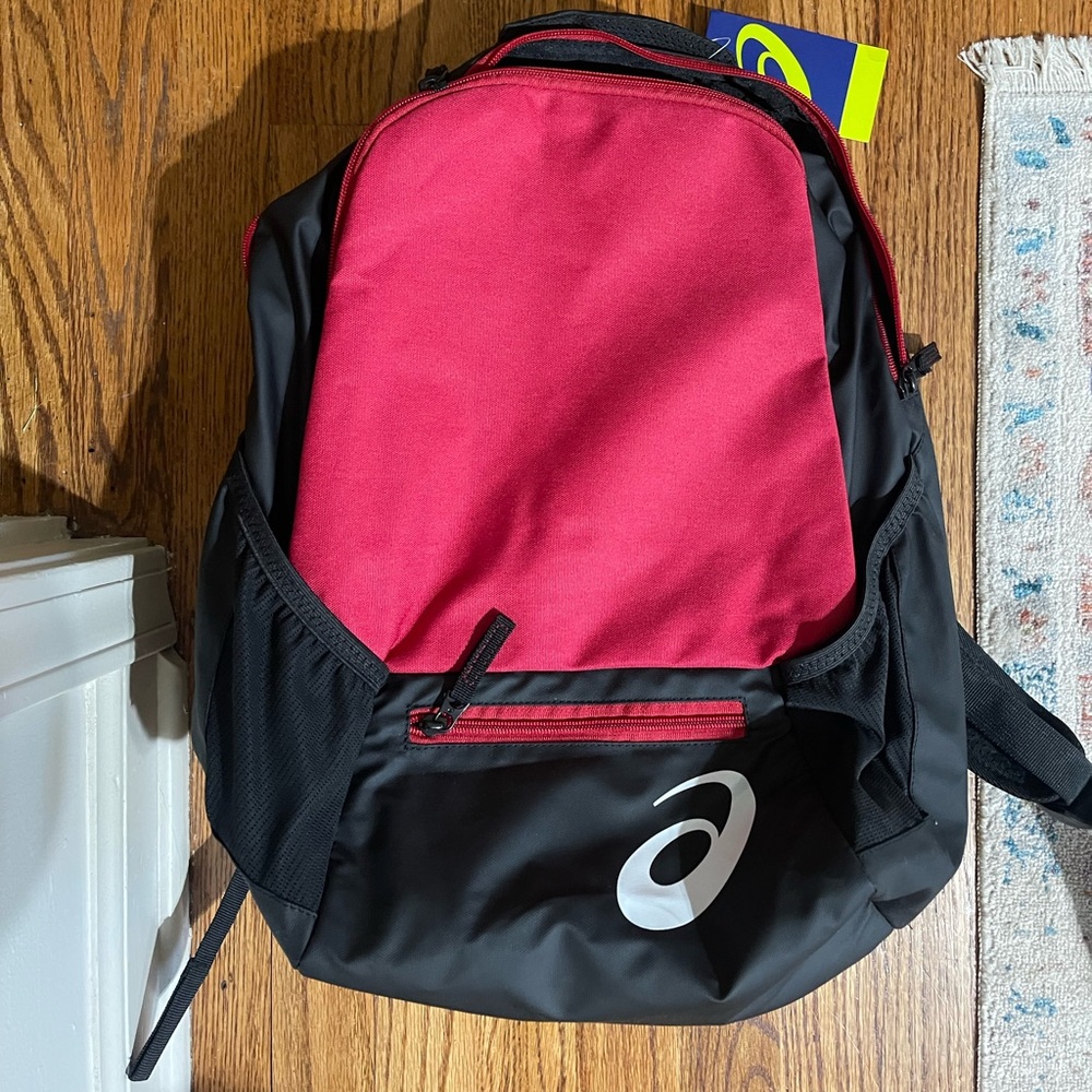 NWT Asics Black/Red backpack